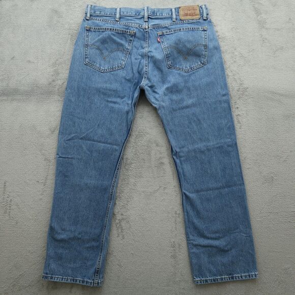 Levi's 505 Jeans Mens Size 38x30 Blue Regular Straight 100% Cotton Denim Pants - Picture 9 of 16